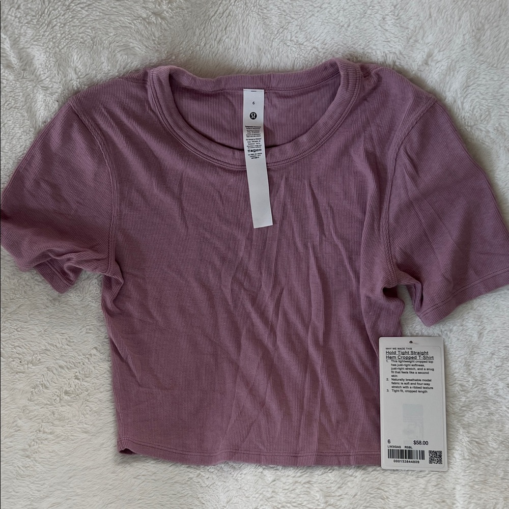 BNWT Lululemon Hold Tight Crop Shirt Size 6